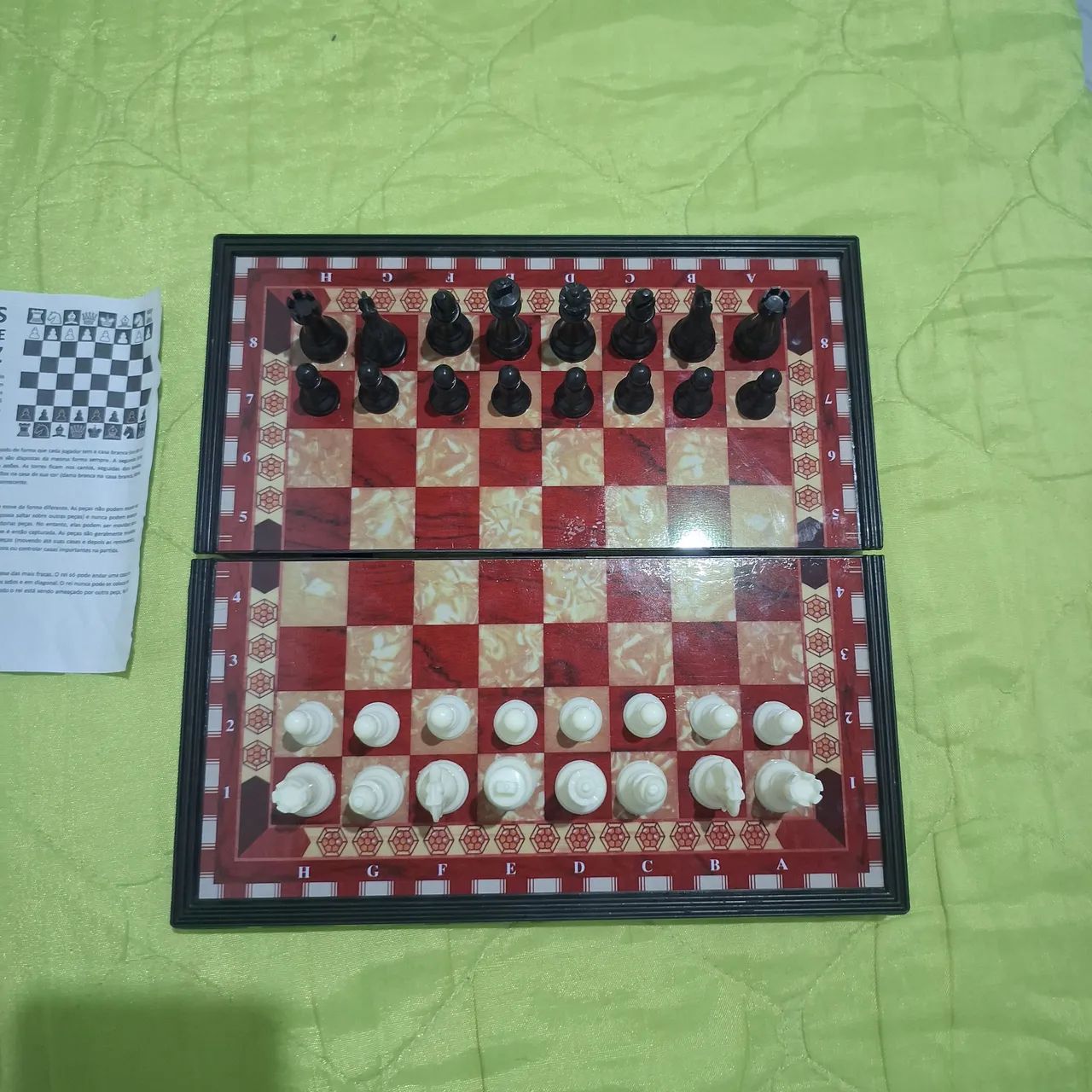 Xadrez magnético (portátil tabuleiro dobrável)