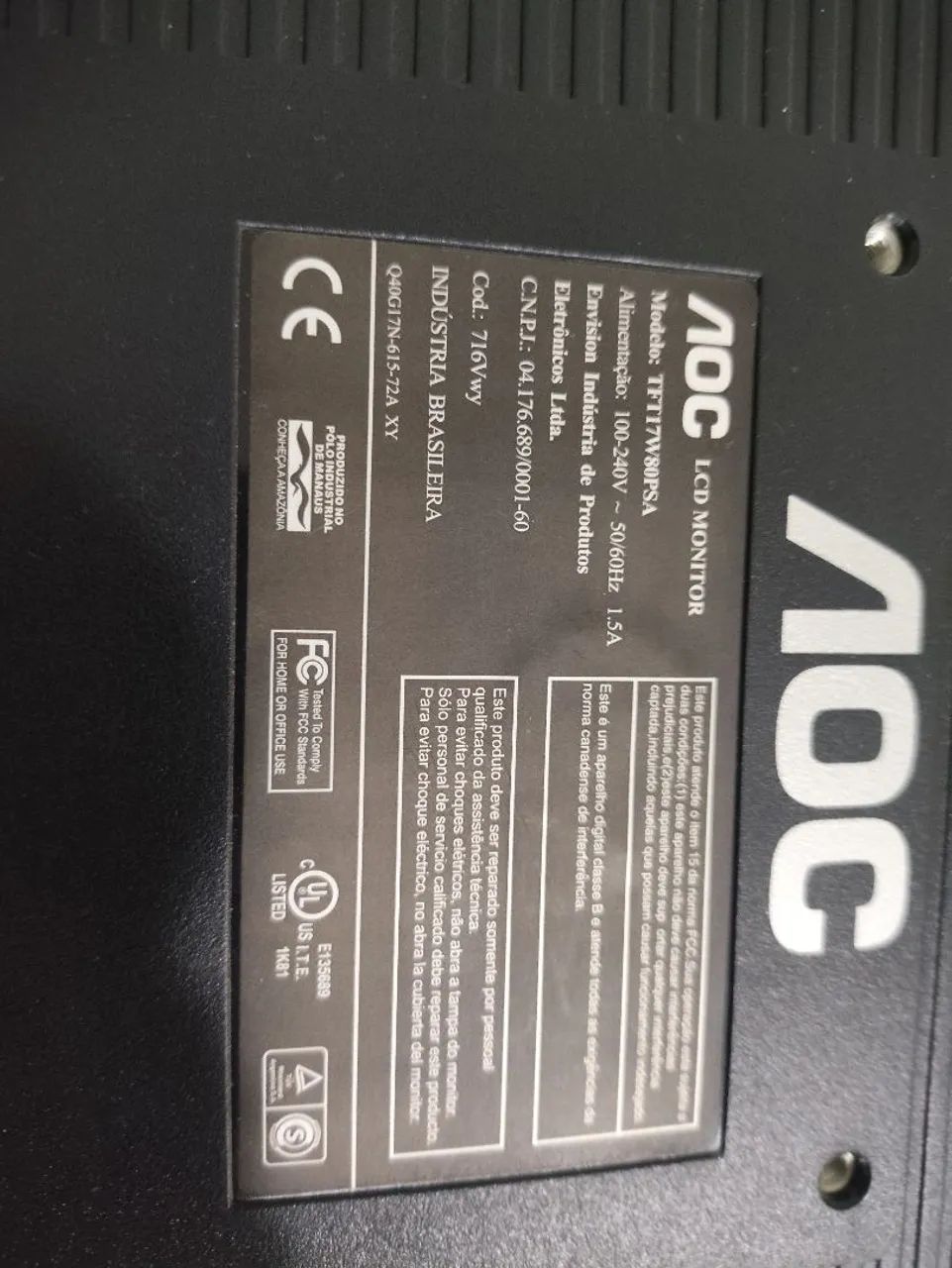 Monitor 17 pol AOC  - Foto 3