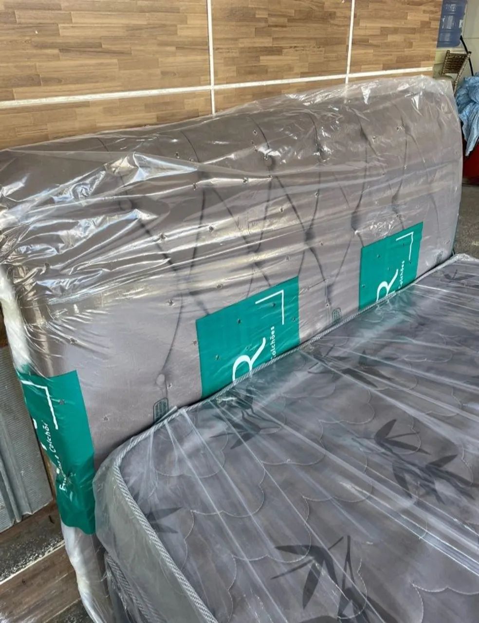 Kit puff baú e cabeçeira  - Foto 2