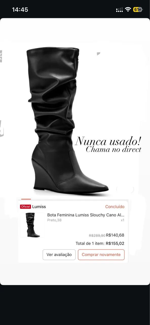 Bota cano longo 