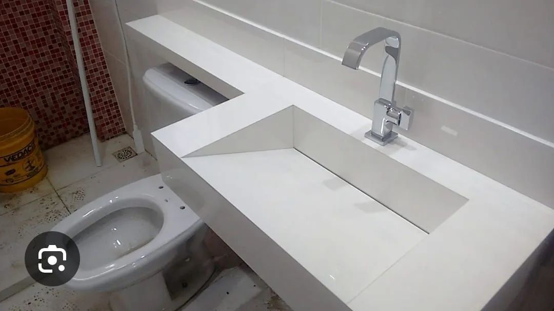 Pia escupida no porcelanato sobre medida  - Foto 5