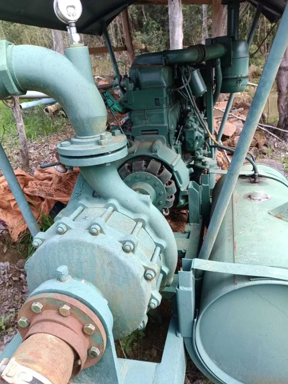 POTÊNCIA BRUTA NA IRRIGAÇÃO! Motor OM314 85CV RECÉM-FEITO + Bomba KSB 80-40/3 6?x5? - ALTA - Foto 2