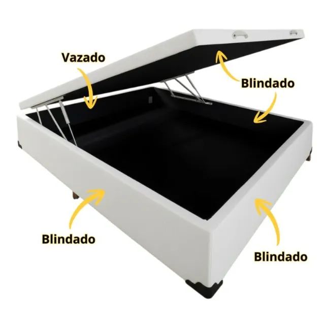 BASE BOX CASAL BAÚ. PRONTA ENTREGA. - Foto 2