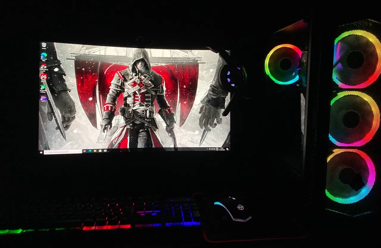 PC GAMER COMPLETO + MONITOR CURVO 24? + KIT RGB 