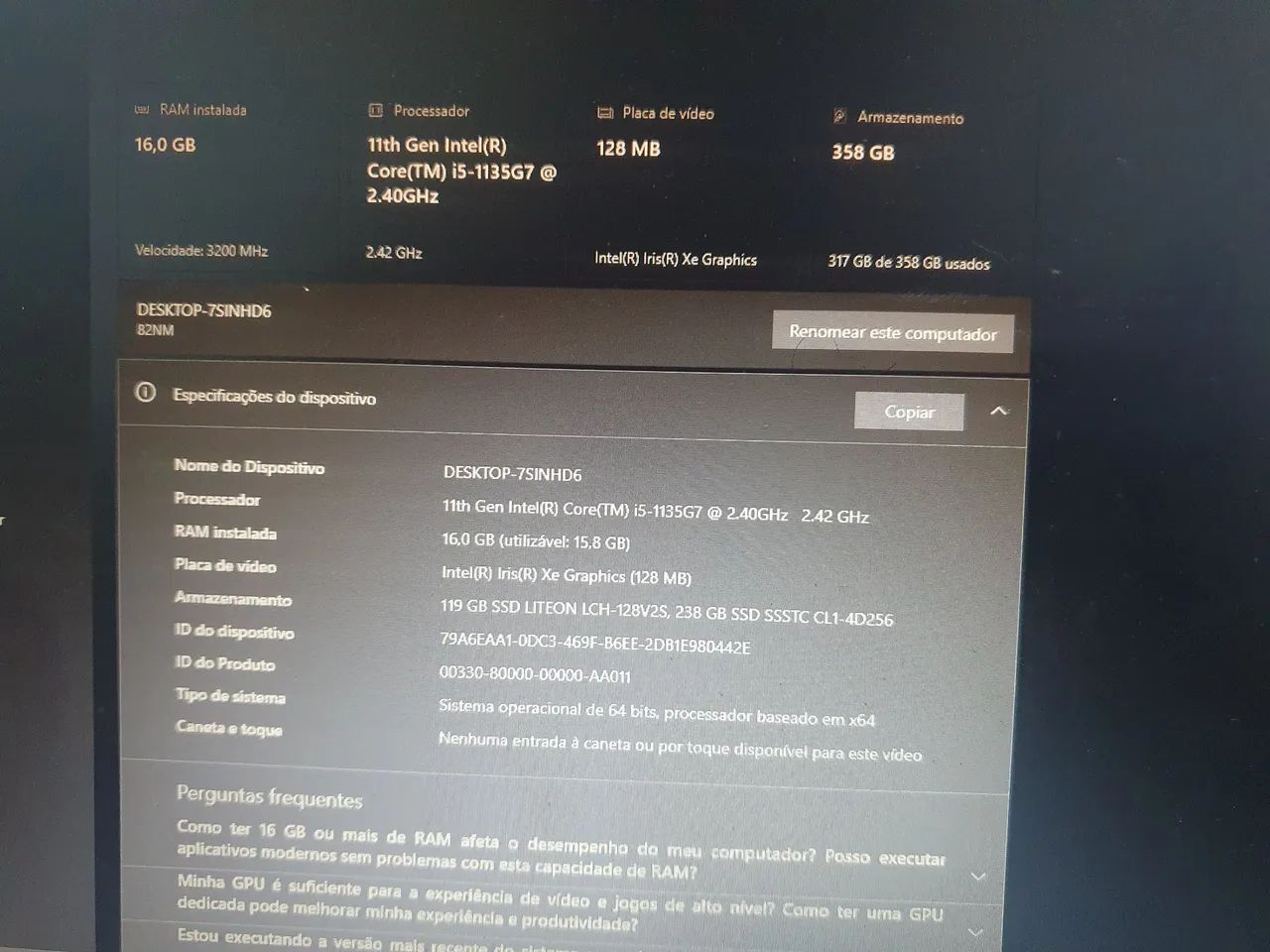 Notebook i5 1135G7 16GB Ram NVME + SSD - Foto 4