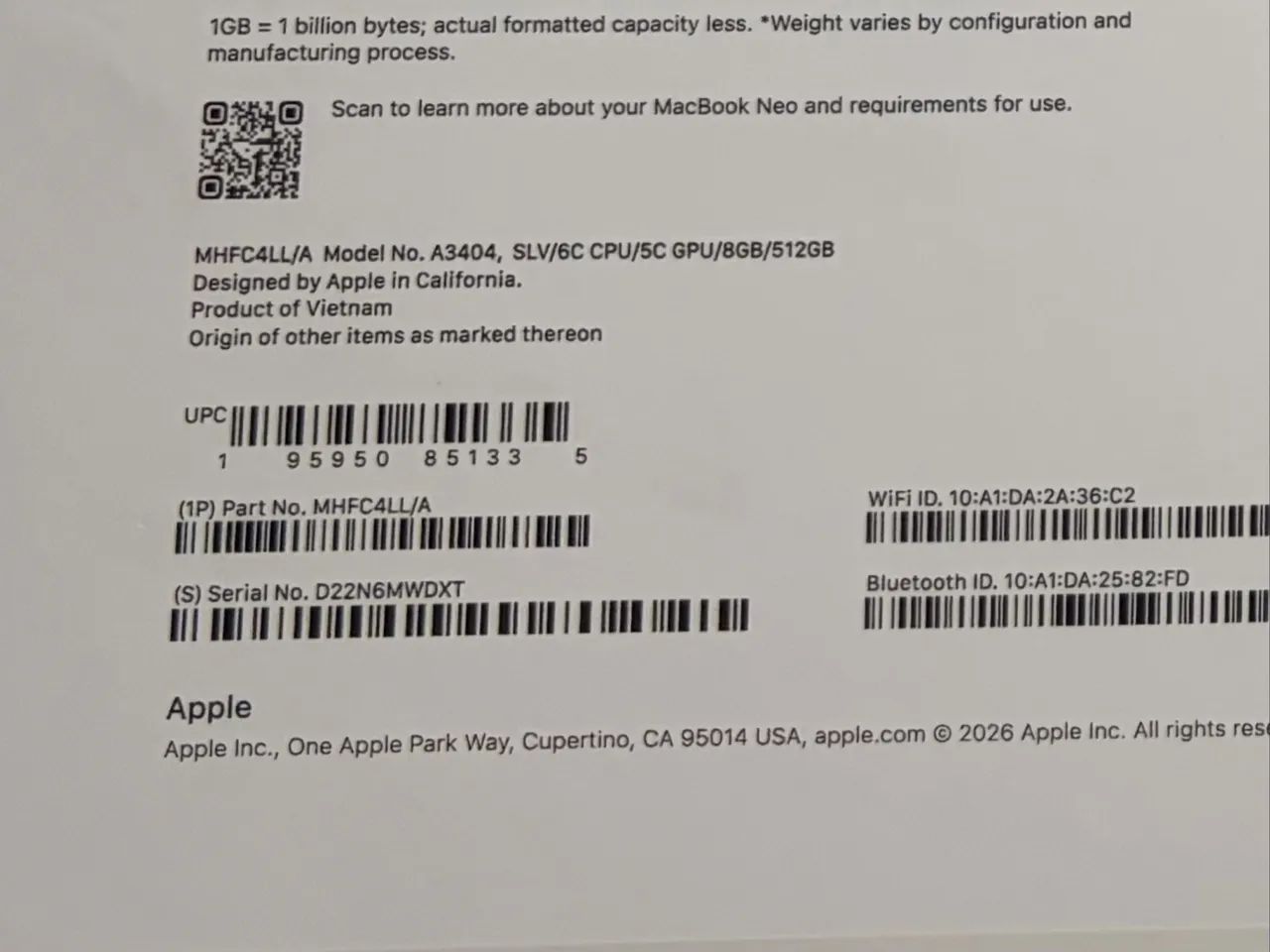 MACBOOK NEO - SILVER - 512 G  - Foto 2