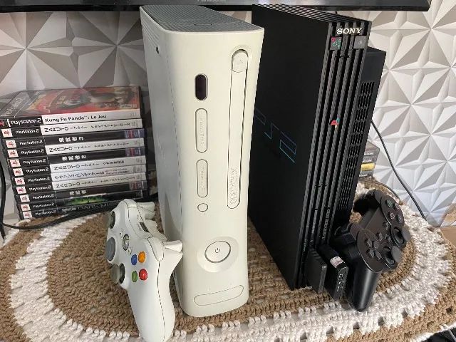 Xbox 360 Fat + PS2 Fat Bem Conservados, Compatíveis com HD - Foto 3