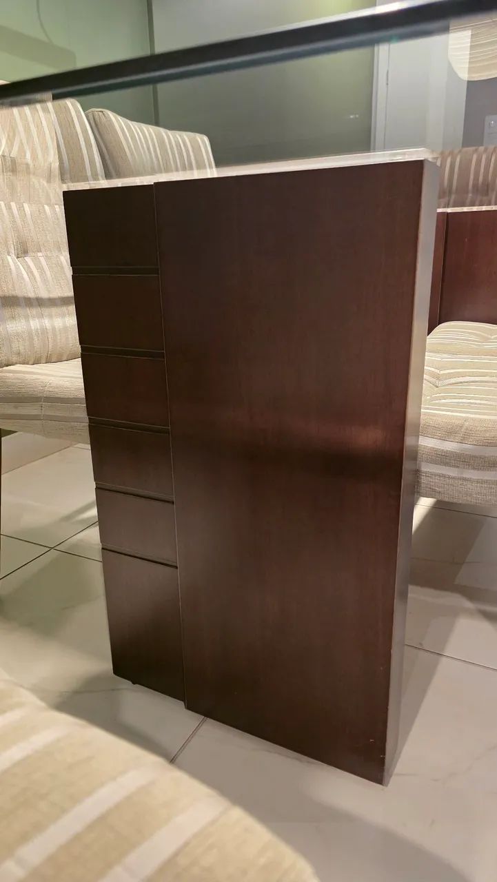 Mesa de Jantar 1,80m + 6 Cadeiras Estofadas | Excelente Estado - Foto 4