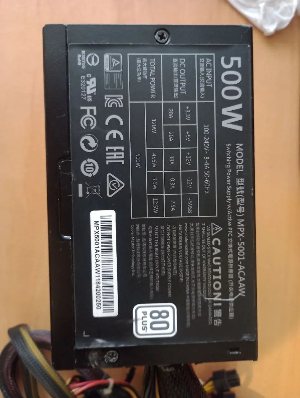 Fonte 500w cooler master