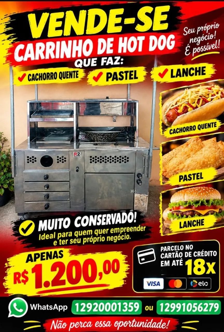 Carrinho de hot dog 