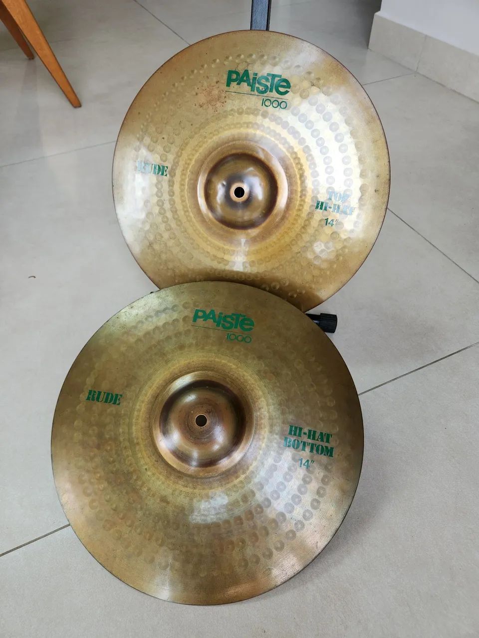 Hihat 14 Paiste Rude 1000 Bronze 2002 Espetacular ( ñ zildjian k
