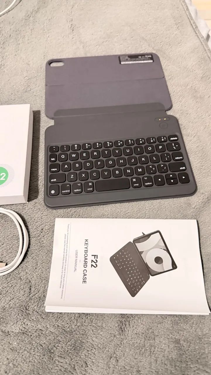 Capa com Teclado Bluetooth para iPad Mini 6 F22 + Caixa - Foto 2