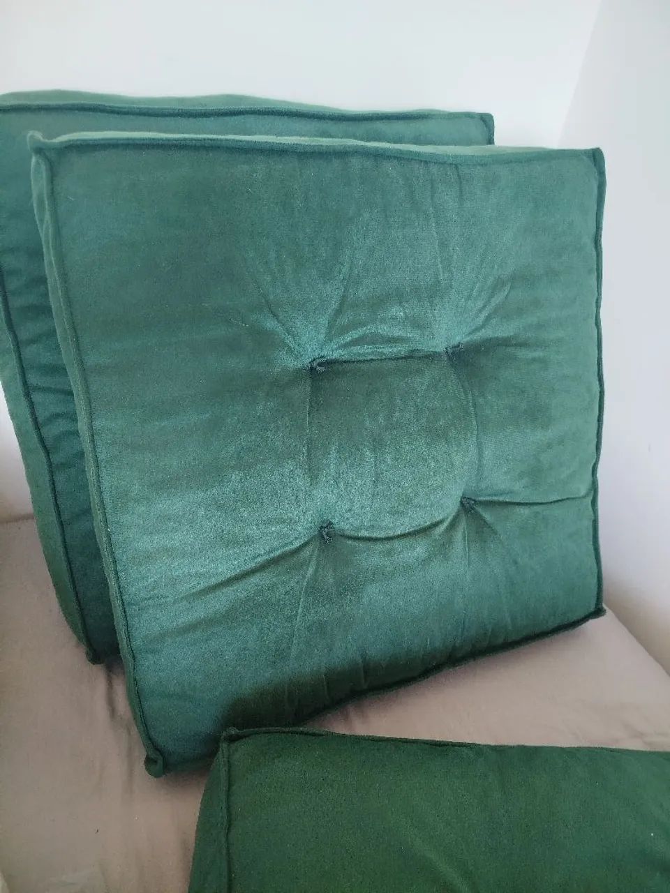 3 Almofadas quadradas Verdes - Foto 3