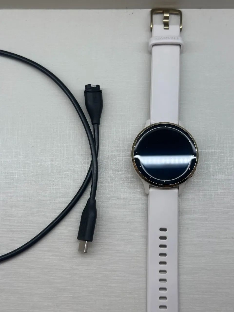 GARMIN VENU 3S SEMINOVO - MARFIM COM DOURADO - Foto 4