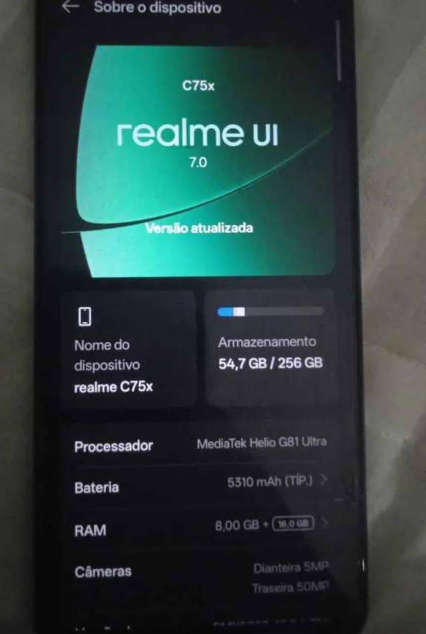 Vendo realme 75x aprova da água  - Foto 2