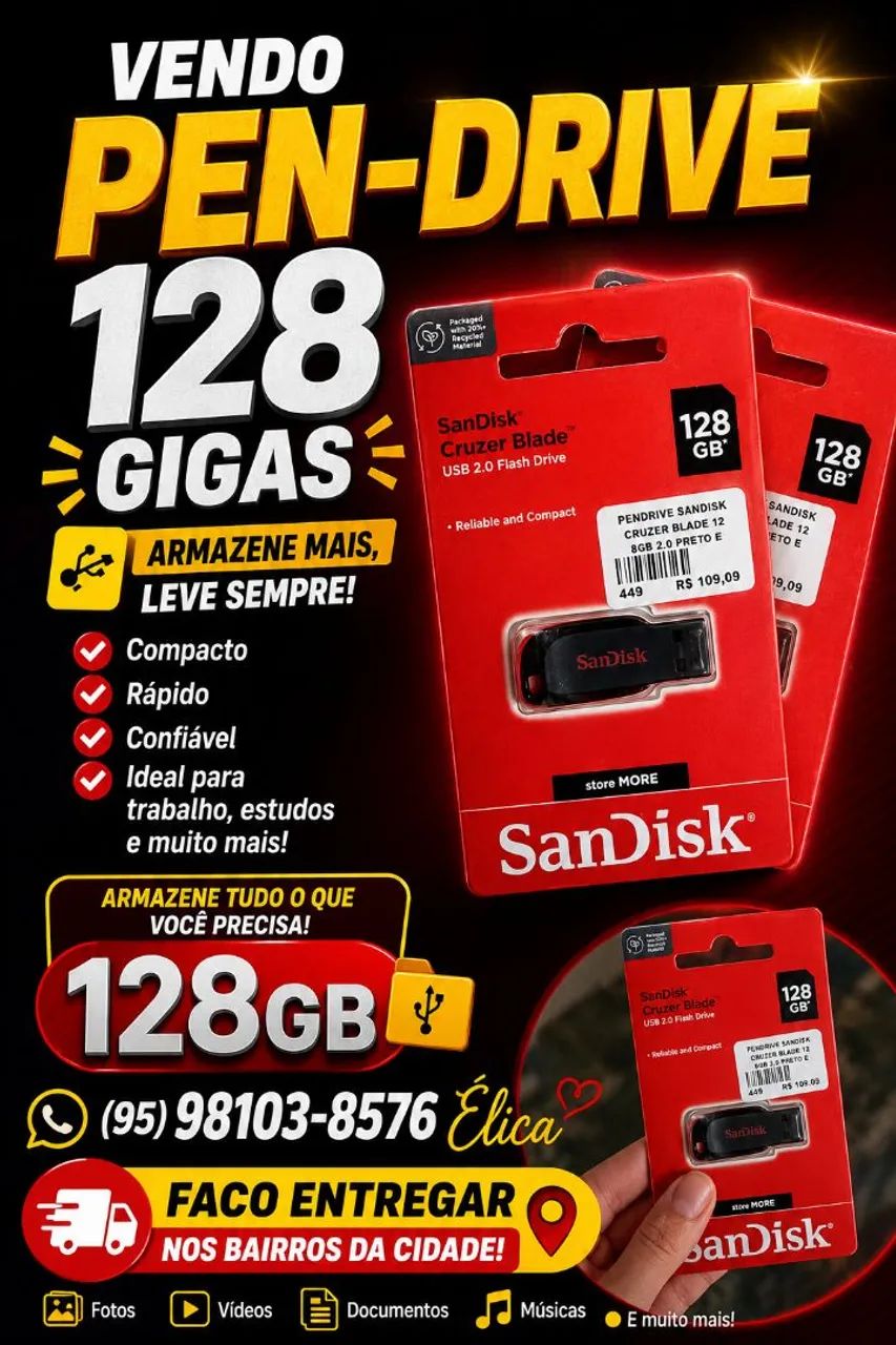 Vendo pen-drive 128gigas