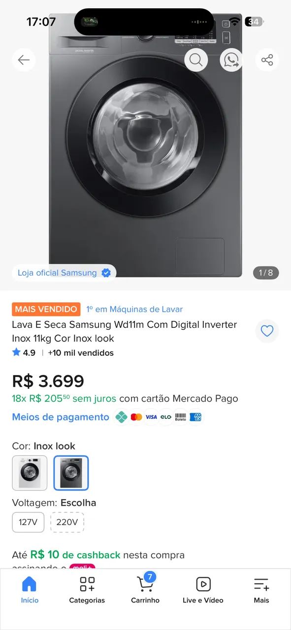 Lava e seca Samsung  - Foto 3