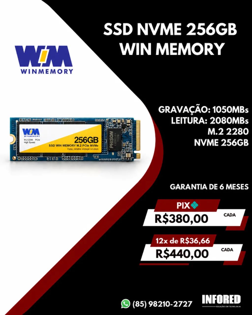 SSD NVMe Win Memory 256GB