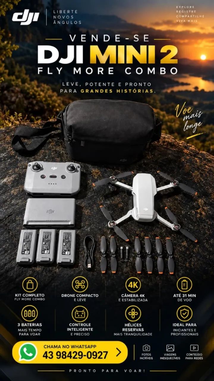 Drone DJI Mini 2 Fly More Combo