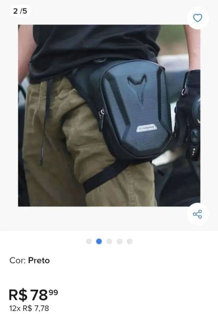 Bolsa lateral de perna motociclista  - Foto 4