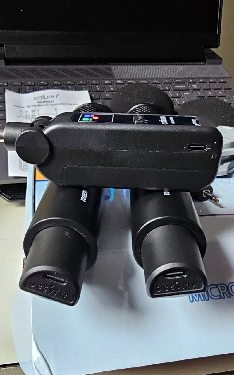 Microfone Duplo sem Fio - Recarregável.  - Foto 3