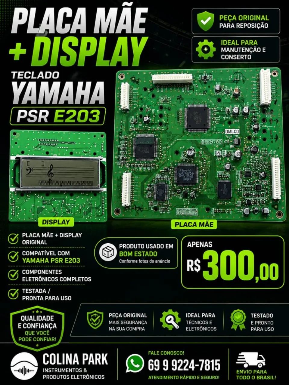 Placa Principal Teclado Yamaha PSR e203 