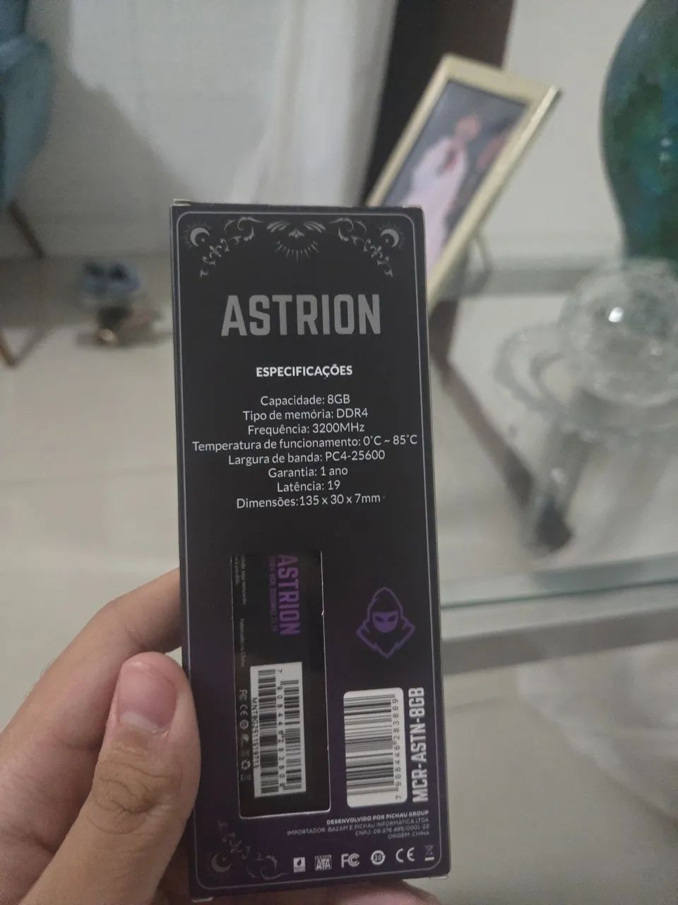 Memória RAM Mancer Astrion 8GB DDR4 3200MHz CL19 - Nova na Caixa