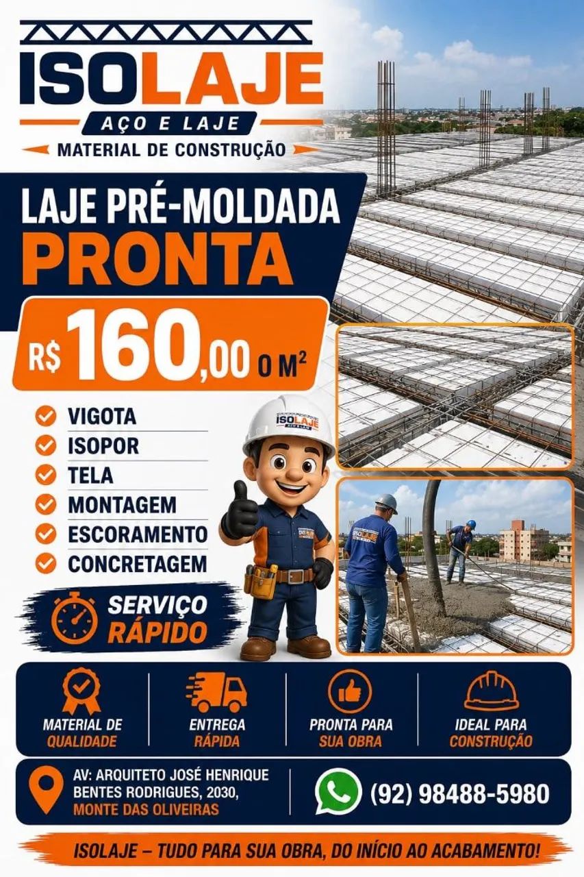 Laje pré moldada 
