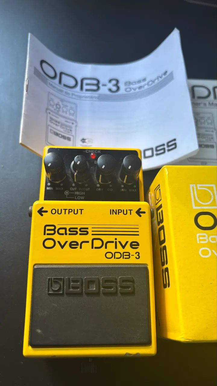Pedal Boss ODB-3 Bass OverDrive - Completo com Caixa e Manuais