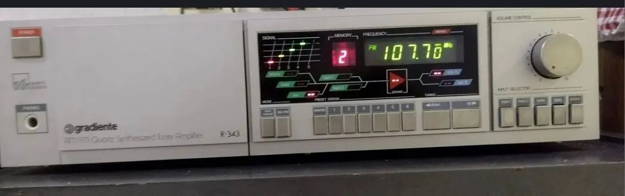 Receiver Gradiente R343 com placa amplificadora transistorizada original Gradiente 