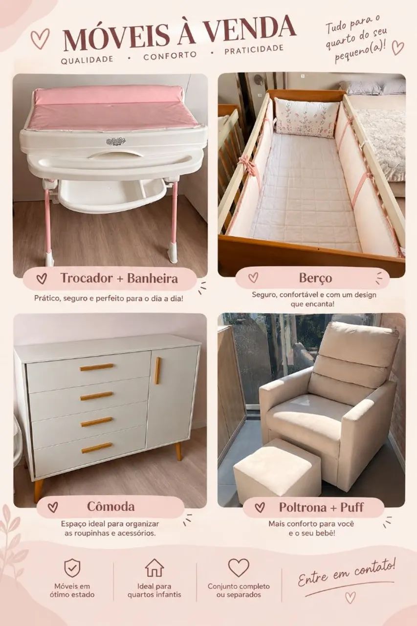 PARA VENDED HOJE, MÓVEIS QUARTO INFANTIL 