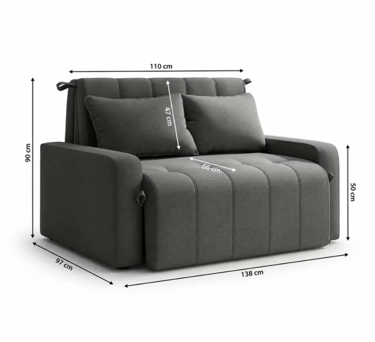Sofá Cama Cinza  - Foto 3