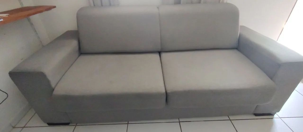 Sofá 3 lugares em Linho e Retrátil  - Foto 4
