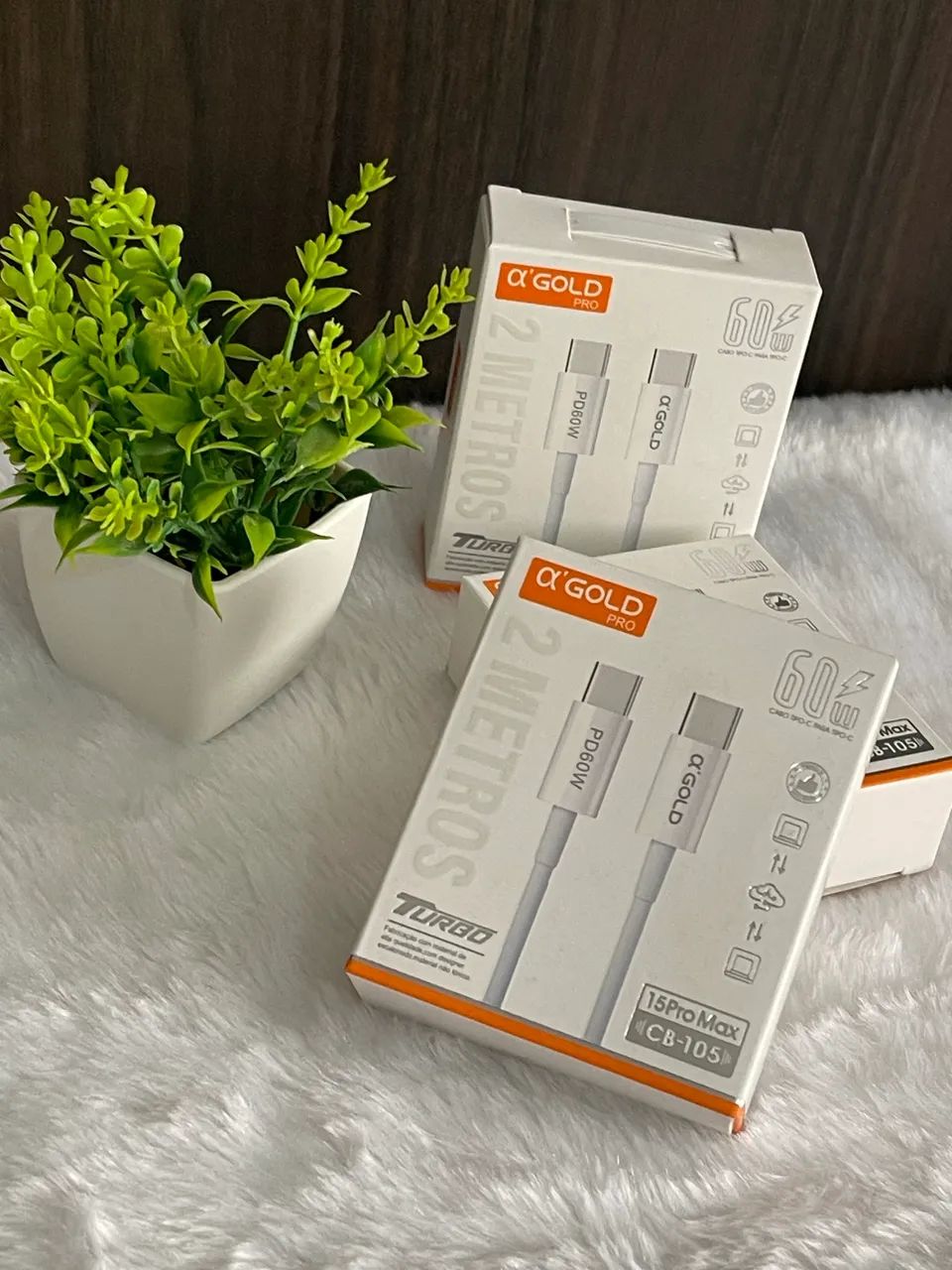 Cabo USB-C para USB-C A?Gold Pro Turbo 60W - Carregamento Rápido e Alta Durabilidade - Foto 2