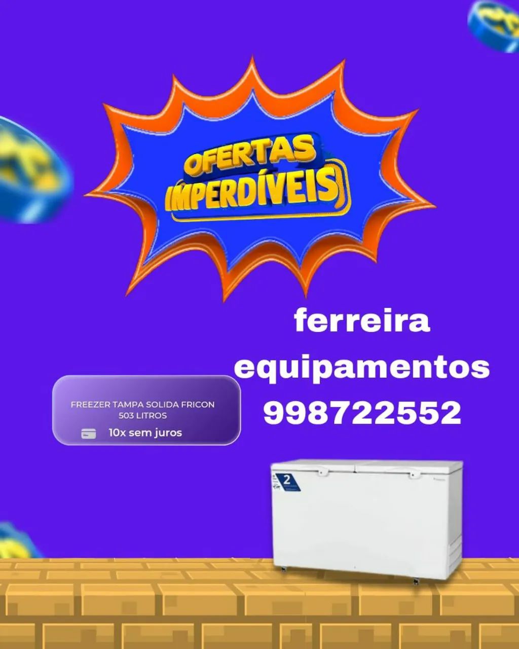 Freezer porta dupla fricon ou gelopar novas em 10x sem juros no cartão 