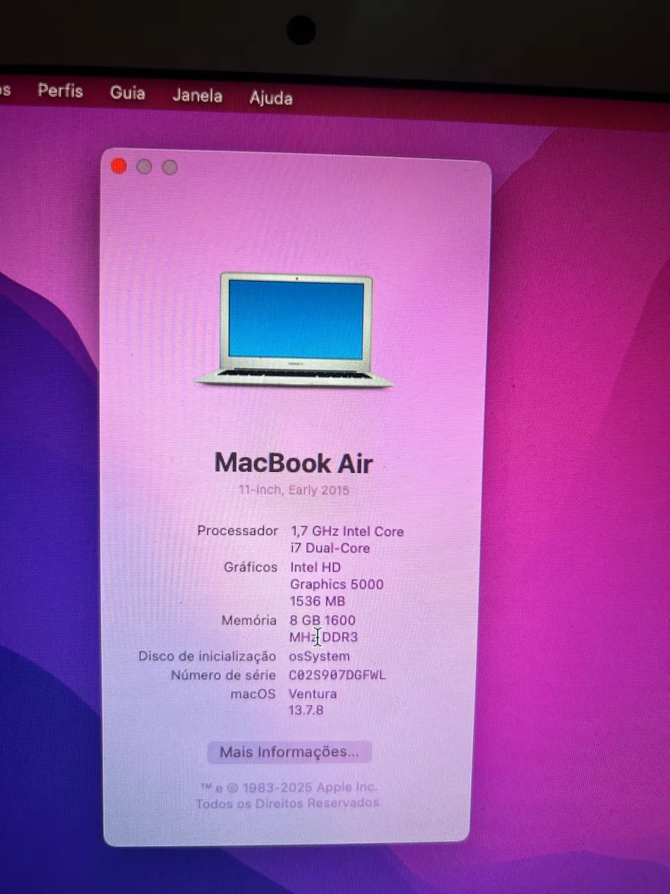 MACBOOK AIR 11? ? i7 ? 8GB RAM - Notebooks - Sapucaia II, Contagem