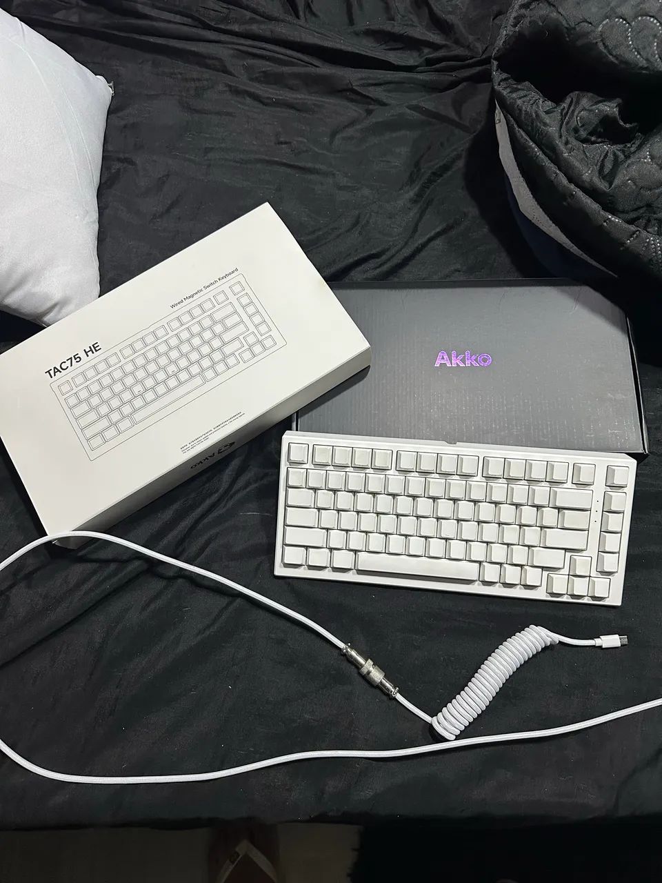 teclado magnético akko tac 75HE branco  - Foto 4