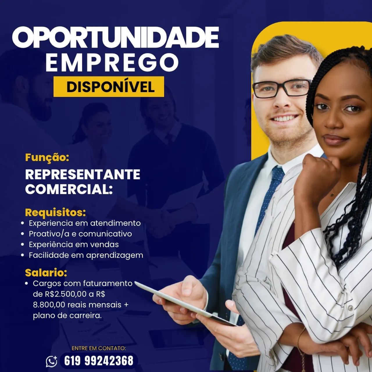 Salários a partir de 2.499,90 portunidade de emprego, pode ser feito como renda extra.