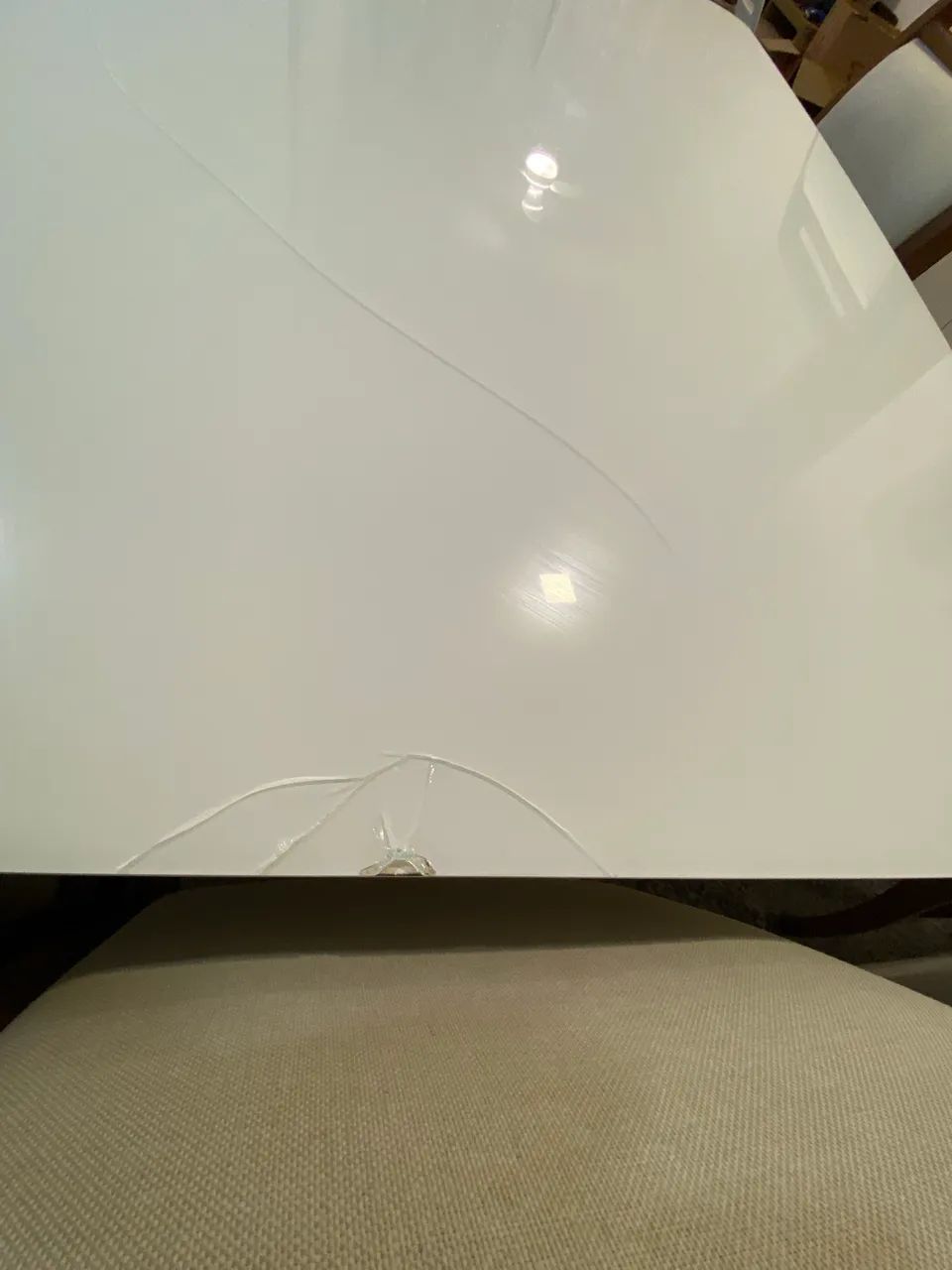 Mesa de jantar  quadrada 1,50 x 1,50 de vidro  - Foto 4