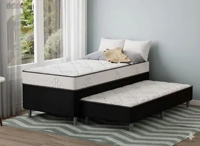 Cama Com auxiliar  espuma d28 