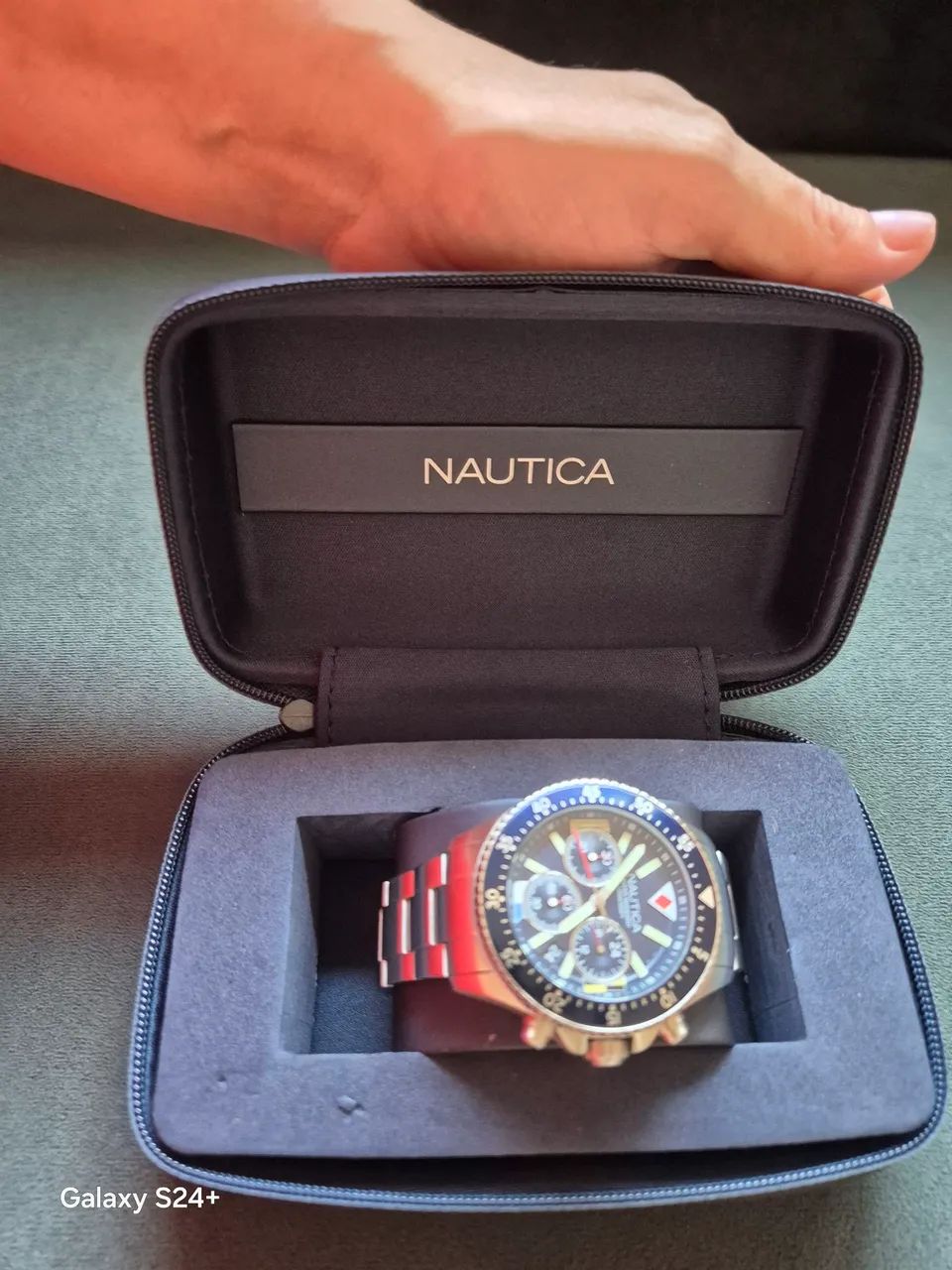 Relógio Nautica Chronograph Aço Inox - Estilo Naval e Precisão - Foto 2