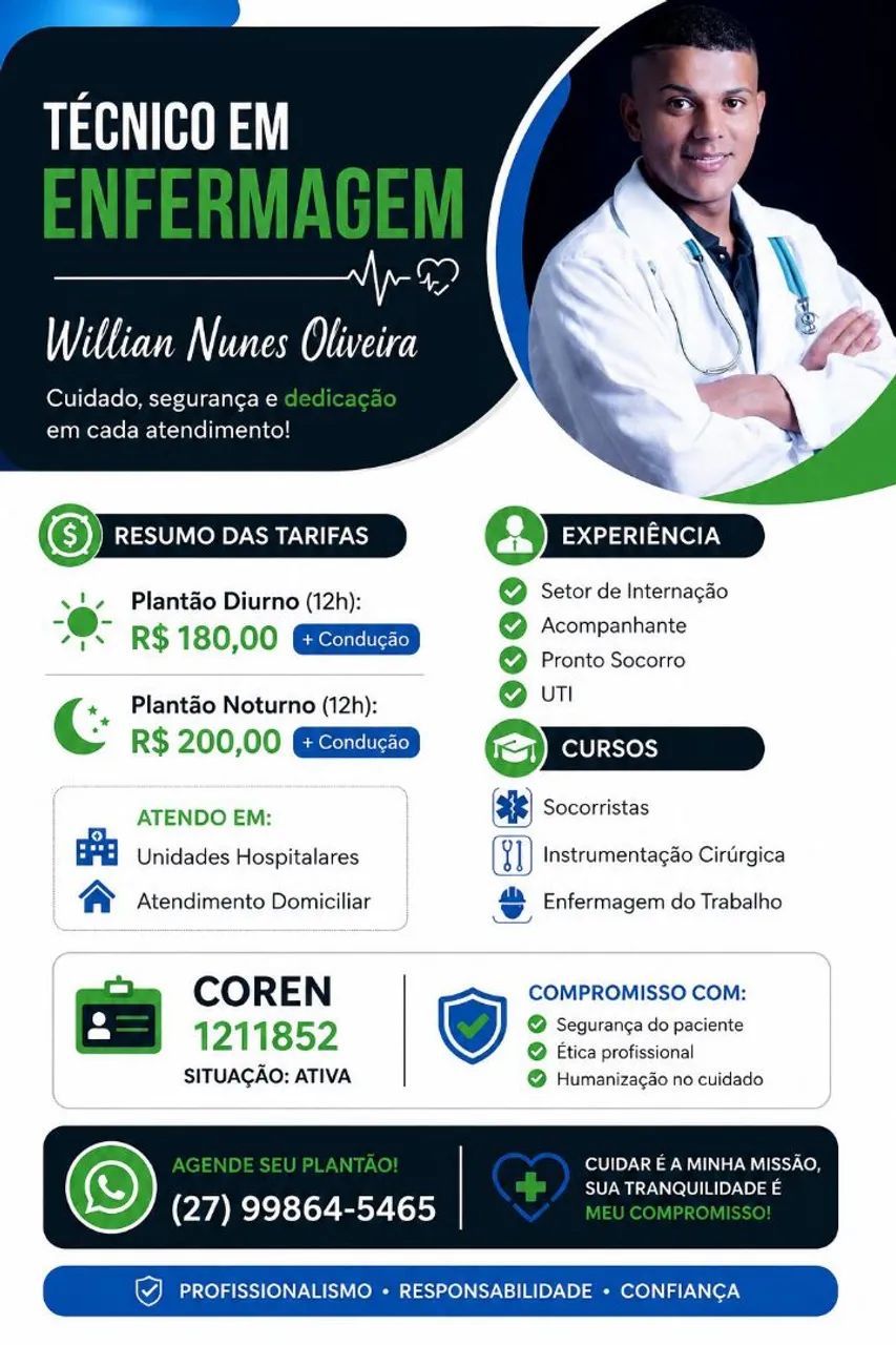 Técnico em Enfermagem Autônomo 