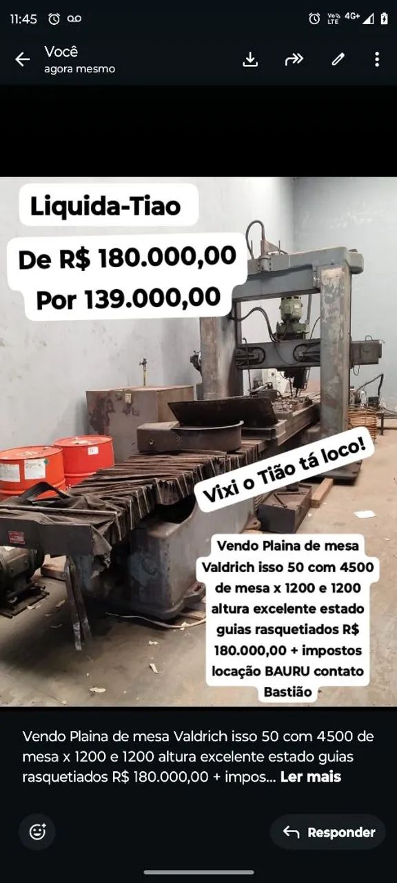 Plaina de mesa 