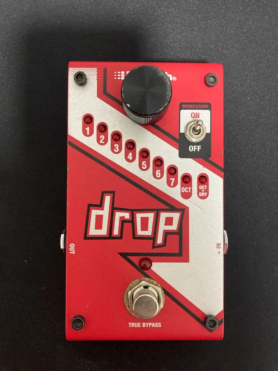 Pedal de efeito DigiTech drop vermelho