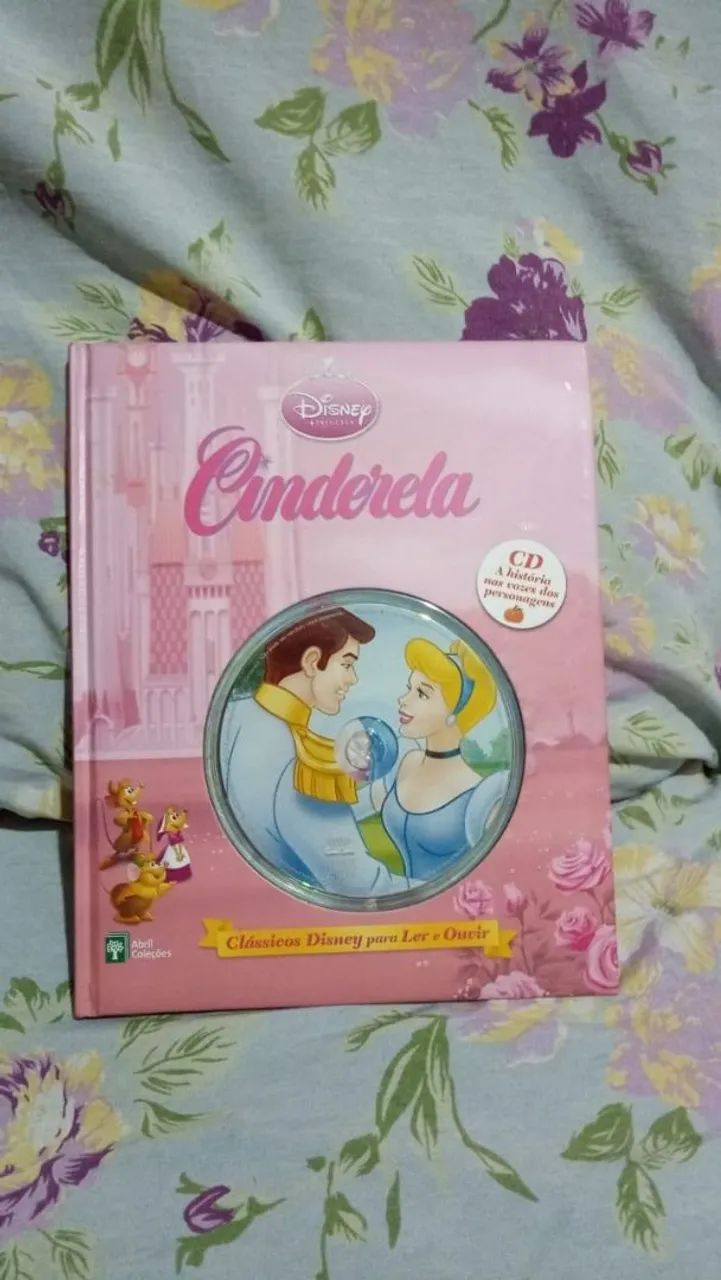 Livro Infantil Cinderela Disney com CD de Áudio - Coleção Abril