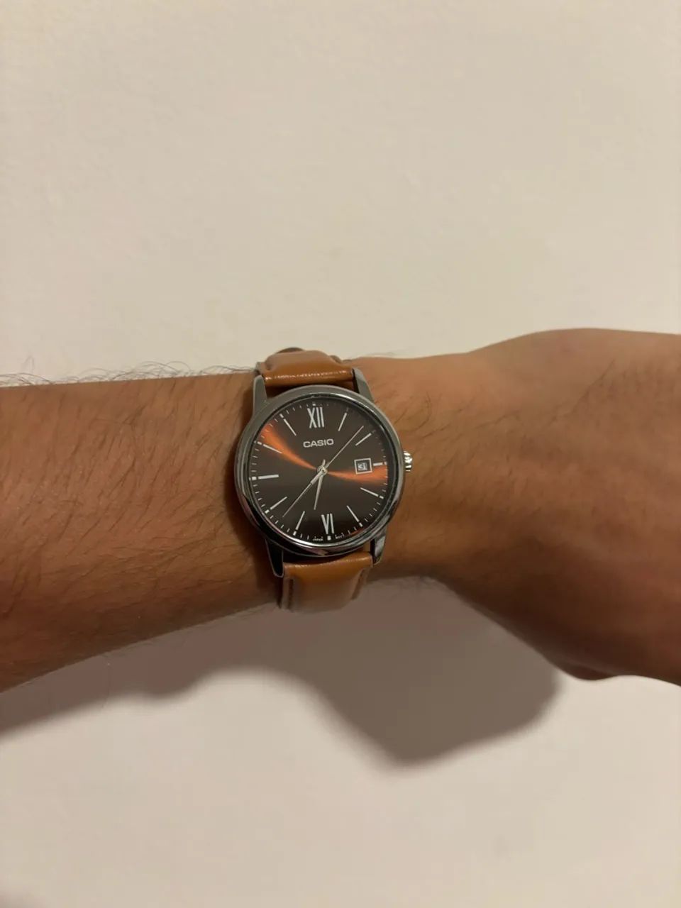 Relógio Casio pulseira de Couro