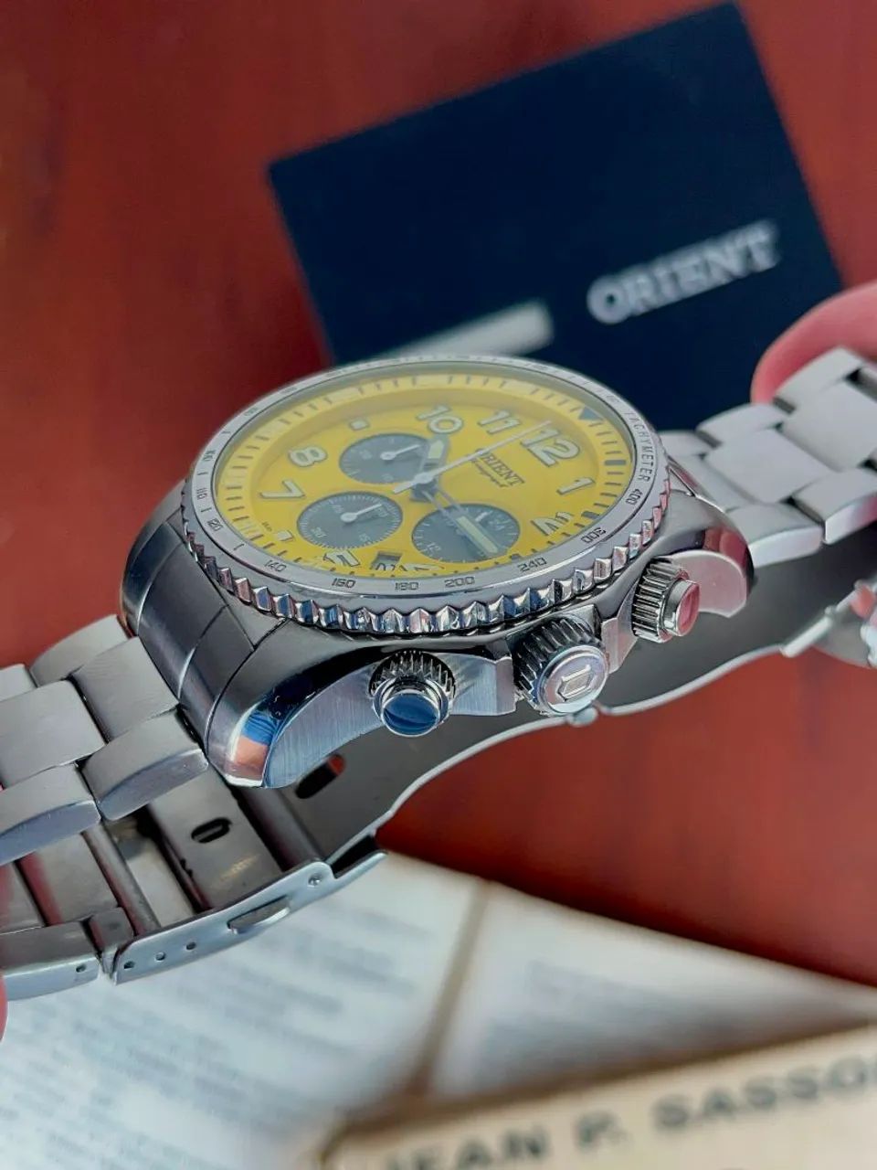 Orient Cronógrafo Amarelo Full Set - Foto 4