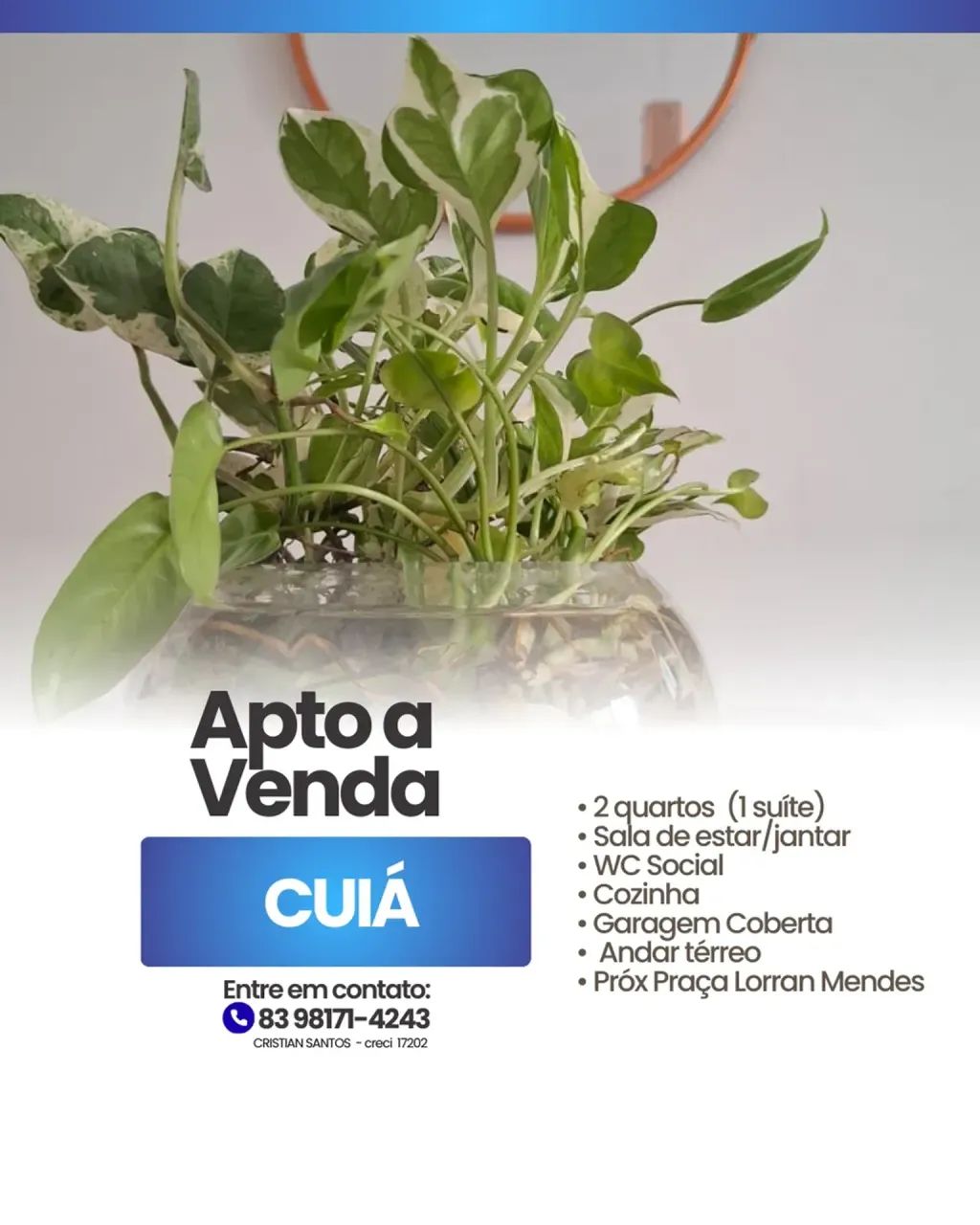 Cuiá térreo 2 quartos