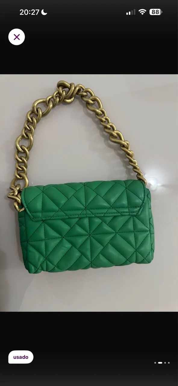 Bolsa zara verde correntes - Foto 2