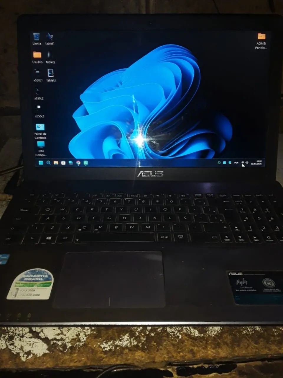 Notebook ASUS i5  8GB RAM  SSD 128GB -AVARIAS/E OU DEFITO - Foto 4
